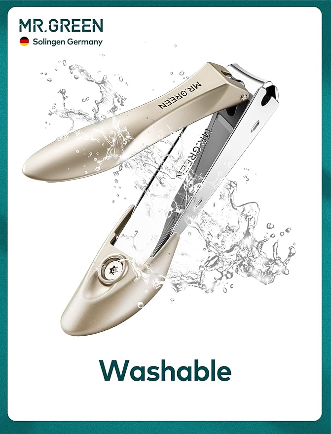 MR.GREEN Nail Clipper 3Pcs Set, Stainless Steel Manicure Pedicure Set with Nail Clippers, Glass Nail File & Tweezers, Medical Grade Grooming Kit with Travel Case Gift Box for Man & Woman (Pink)