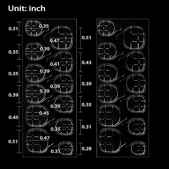 Allstarry 1200pcs (50 Sheets) Adhesive Tabs Ultrathin Waterproof Breathable Double-Sided Jelly Nail Sticker Super Sticky False Nail Glue Sticker Transparent Flexible for Manicure