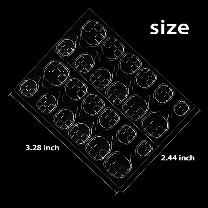 Allstarry 1200pcs (50 Sheets) Adhesive Tabs Ultrathin Waterproof Breathable Double-Sided Jelly Nail Sticker Super Sticky False Nail Glue Sticker Transparent Flexible for Manicure