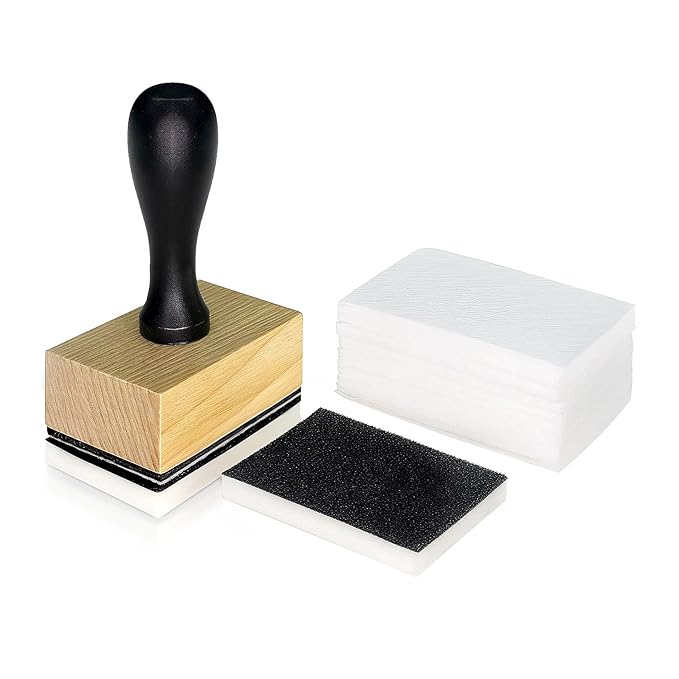 SAVILAND Nail Cleaning Tool: No-Touch Nail Cleaner Tools Wood Stamp Set Nails Stamping Plate Cleaning Tool 100PCS Lint Free Nails Wipes Reusable Sponge for Gel Polish Removal Salon Home DIY