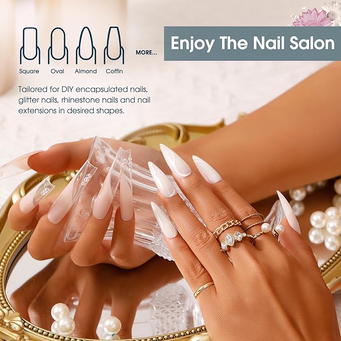 ROSALIND WhitePoly Extension Gel, 2oz/60ml White Poly Nail Gel for Nail Art Decoration, Pure Color Builder White Gel Nail Thickening Poly Extension Easy to DIY Use at Home Need UV Lamp