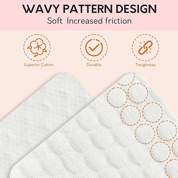 2000PCS Lint Free Nail Wipes- Wavy Pattern Nail Polish Remover Pads- Lint Free Wipes for Nail Polish, Eyelash Extensions, Nail Art- Prep Wipes for Manicure and Pedicure