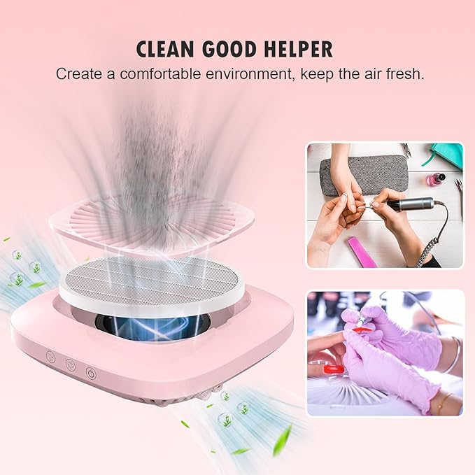 4 Pack Reusable HEPA Filters for MelodySusie Nail Dust Collector, Compatible with SPro/XC320J, Home or Salon Use