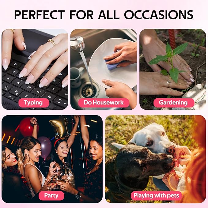 Press On Nails Short Square - Findigit Full Cover Press On Nails, Brown Chrome Nail Tips Glue On Nails, Reusable Stick On Nails in 16 Sizes - 32 Soft Gel Fake