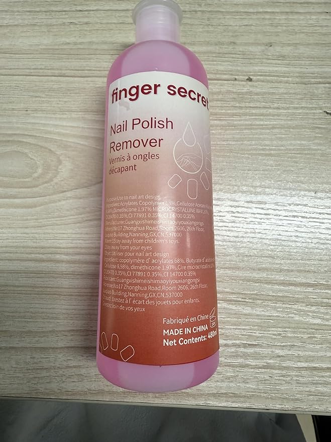 Nail Polish Remover for Nails,finger secret Nail Polish Remover 480ML,Gel Remover For Nails,Professional Gel Polish Remover for Quickly & Easily & Effectively Remove Gel Polish