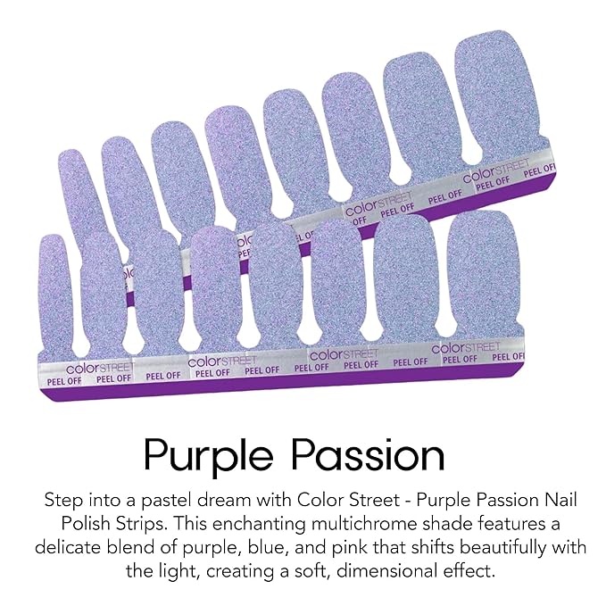 Color Street Purple Passion Glitter Nail Strips
