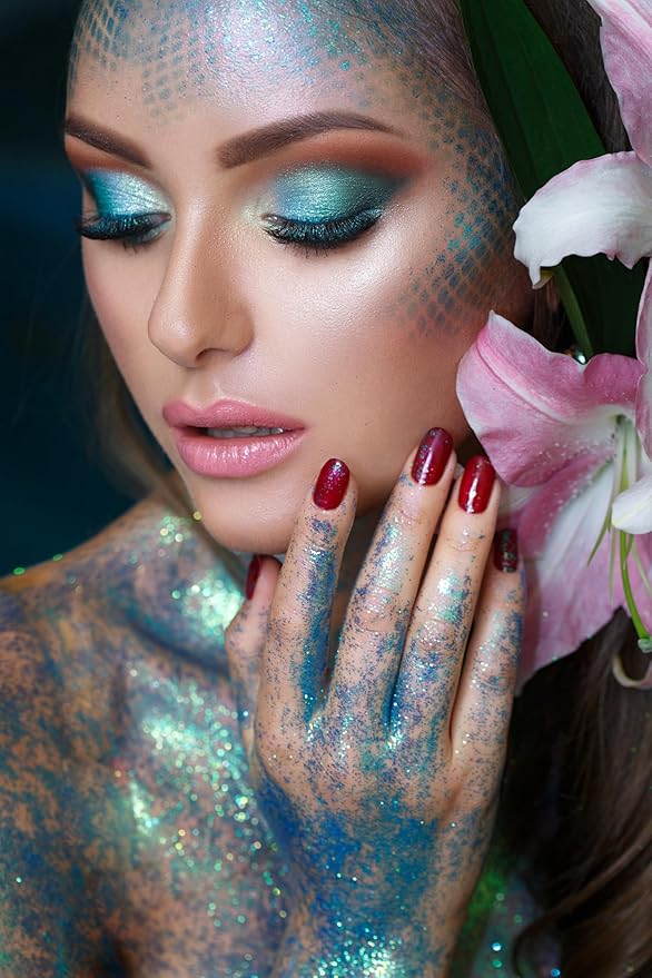 Hair Glitter Gel Body Glitter & Face Glitter for Women/Kids(5 Pk Stardust Unicorn) Iridescent Holograph Roll-on Cosmetic-Grade Makeup, Apply Without Glue, Easy to Take Off & Keep Skin Clean