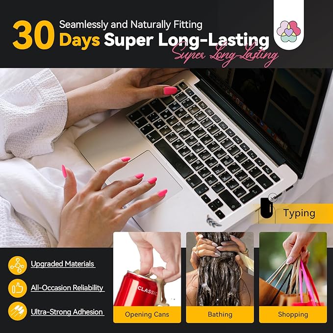 SAVILAND 600pcs Nail Sticky Tabs: 15 Sizes Nail Adhesive Tabs 30 Days Long Lasting Nails Stickers for Press Ons 0.3mm Ultra-thin Waterproof for Shower Strong Nails Glue Stickers 20 Sheets Home DIY Use