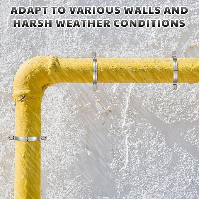 20 Pcs Hangers for 4" Dust Collection Hose and Pipe Stainless Steel Hose Hangers with Mounting Screws 4 Inch Dust Collection Fittings Collector Accessories